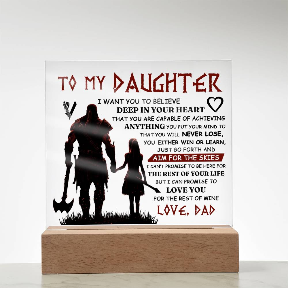 To My Daughter Skies Acrylic Plaque
