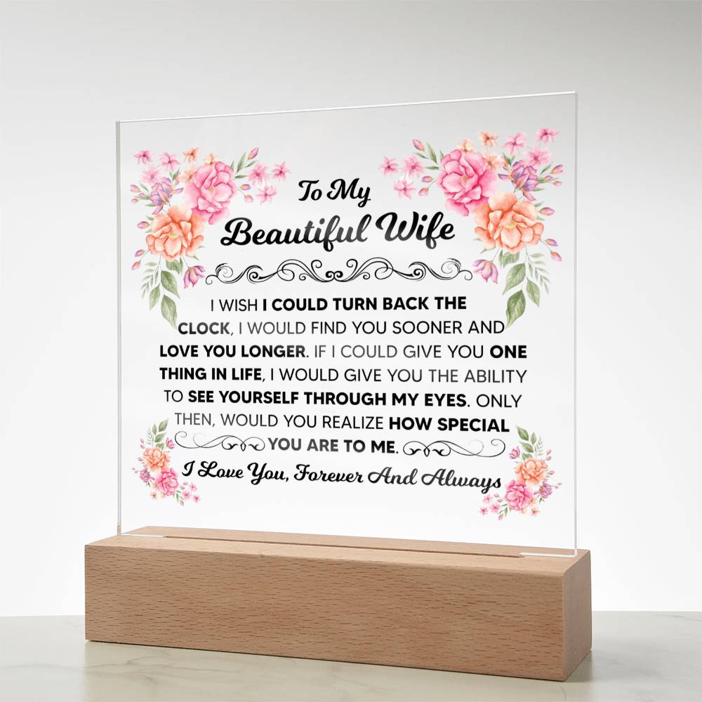 My Beautiful Wife Square Acrylic Plaque