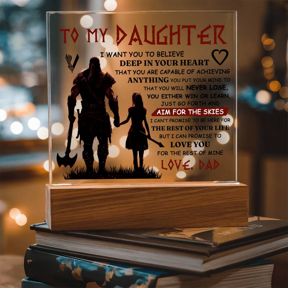 To My Daughter Skies Acrylic Plaque