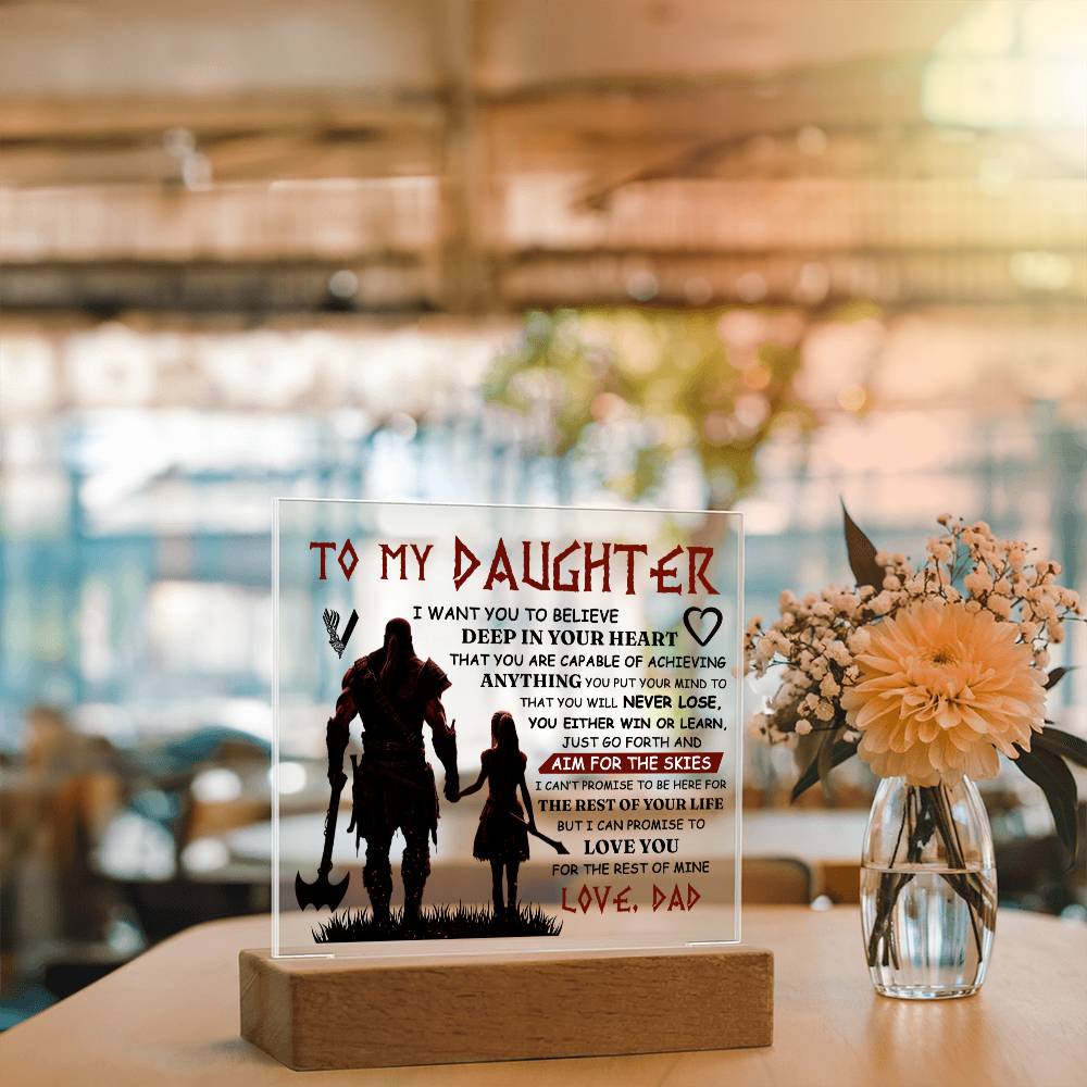 To My Daughter Skies Acrylic Plaque