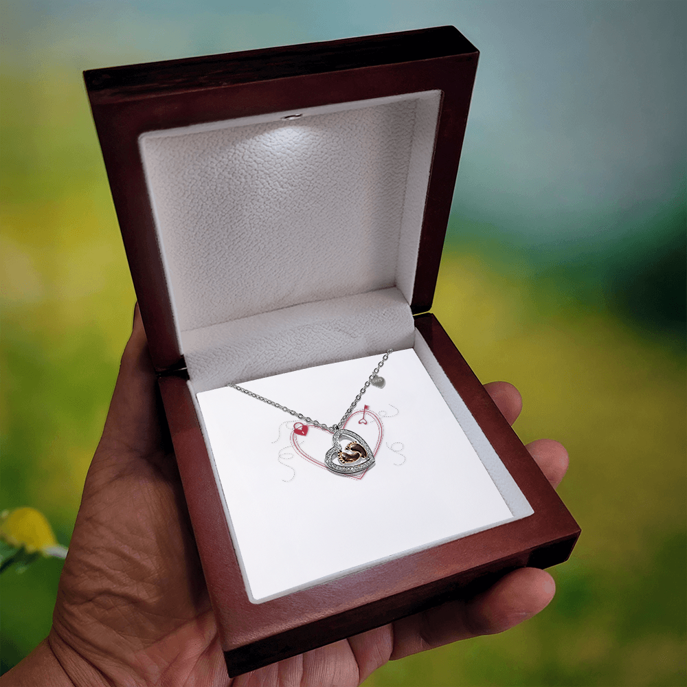 Baby Feet Heart Necklace – Rose Gold Keepsake Gift for Mom