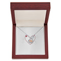 Baby Feet Heart Necklace – Rose Gold Keepsake Gift for Mom