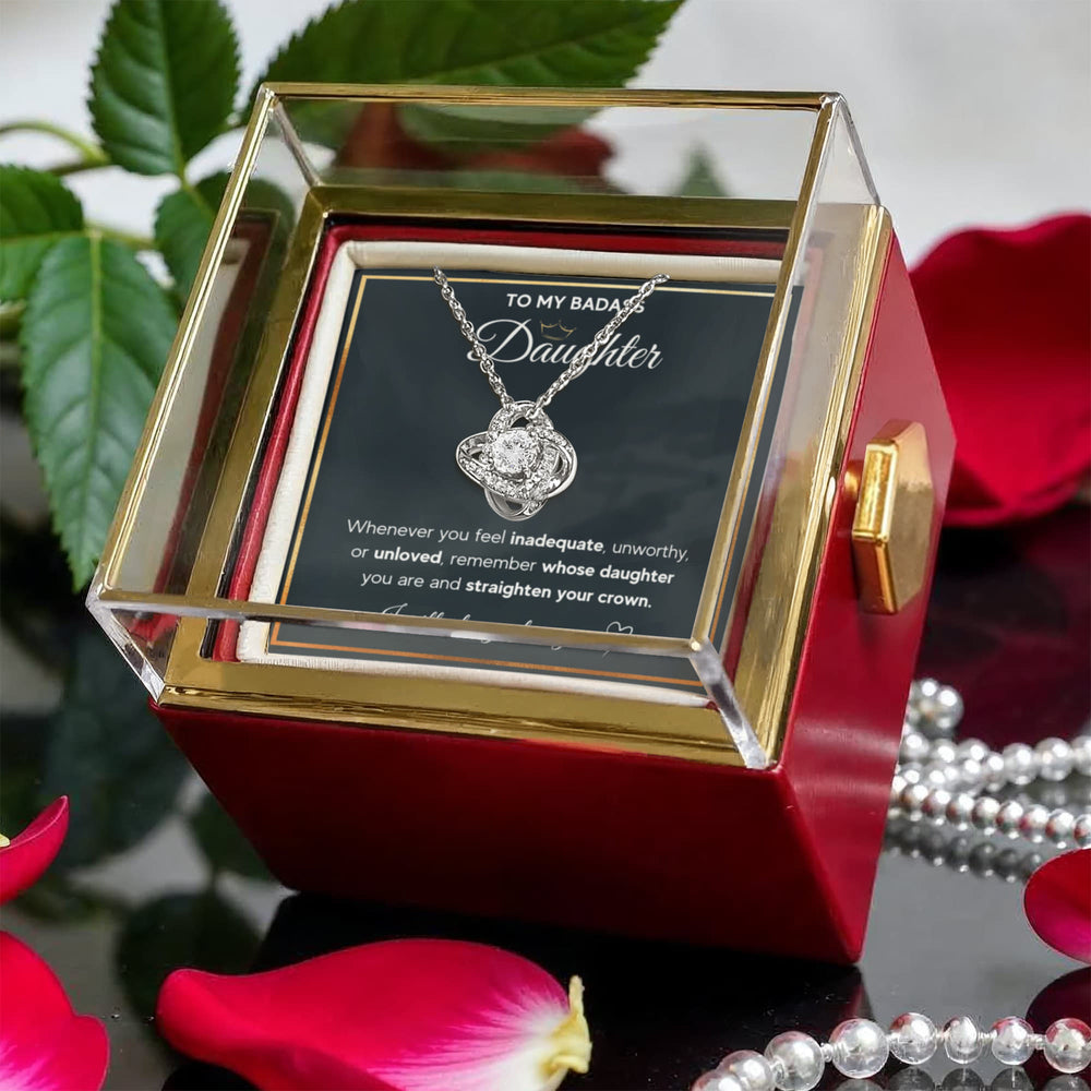 Badass Crown - Daughter Birthday Necklace with Rose Box