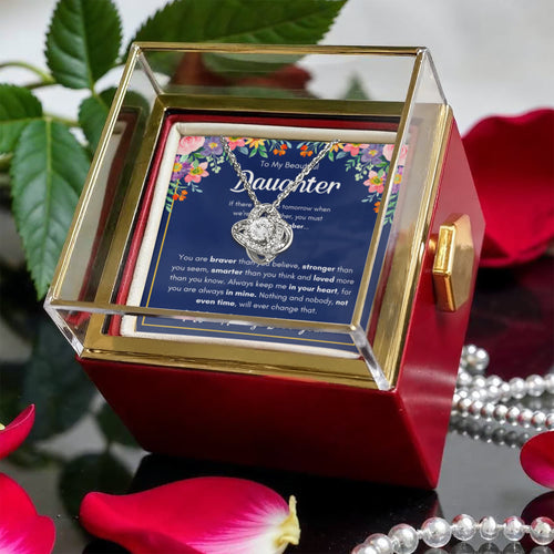 Braver Name - Daughter Birthday Necklace with Rose Box