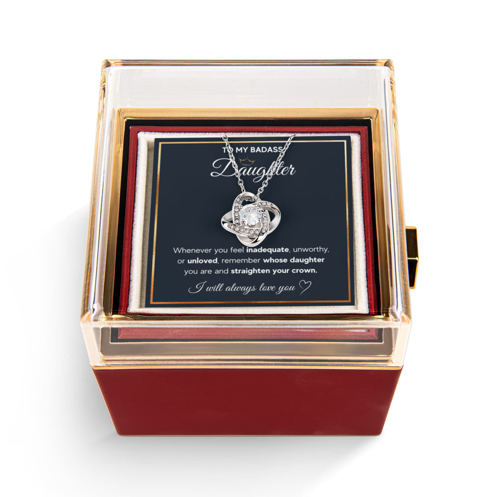 Badass Crown - Daughter Birthday Necklace with Rose Box