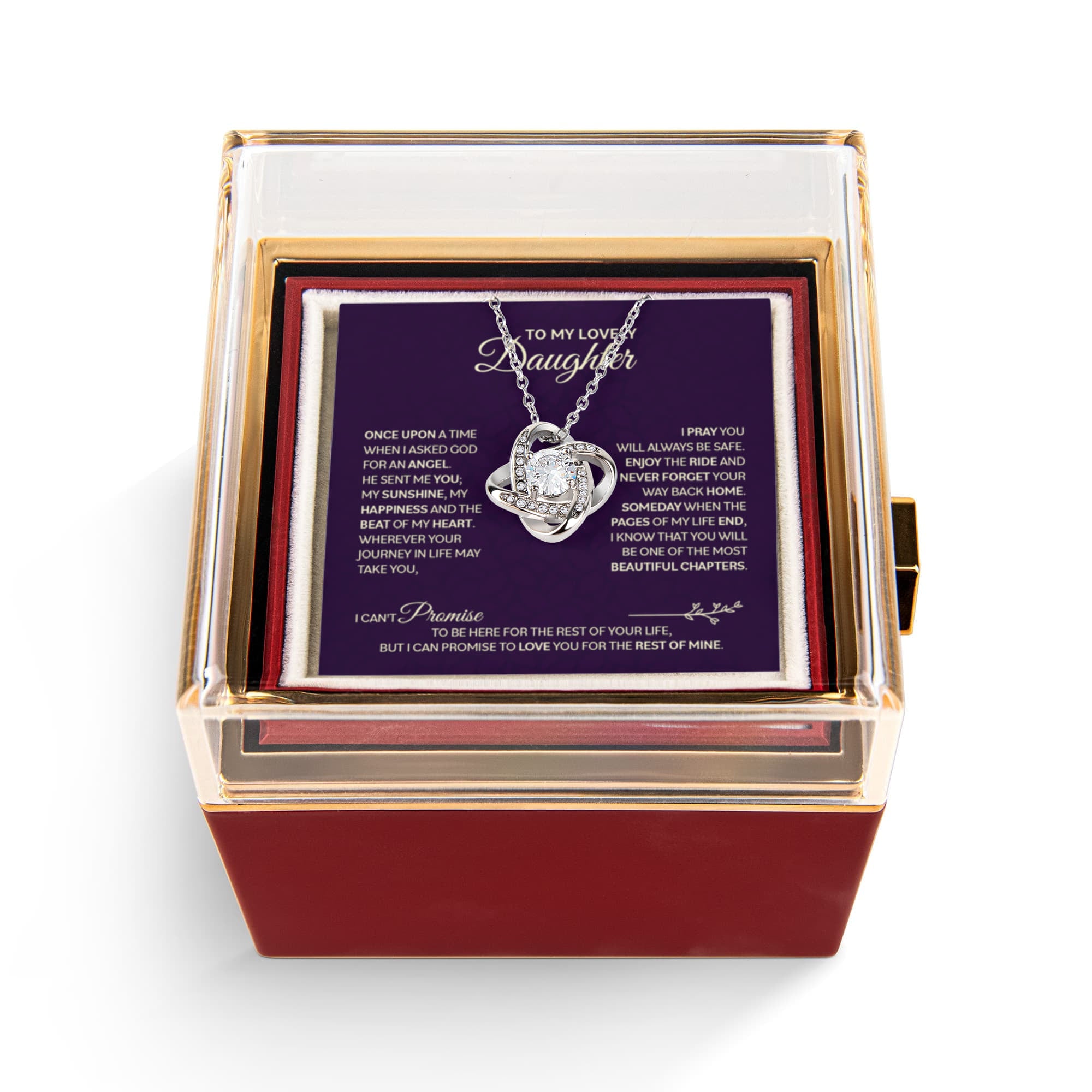 Chapters Cross - Daughter Birthday Necklace with Rose Box