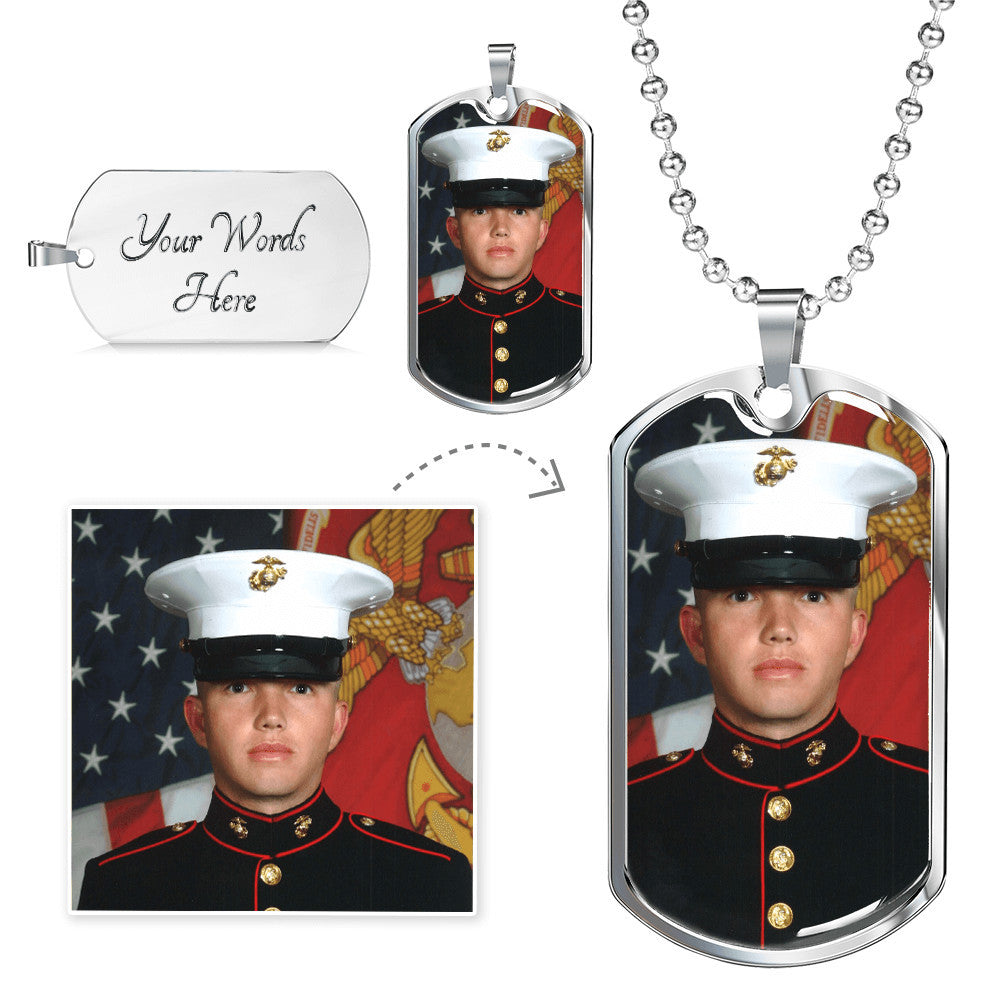 Custom Engraved Dog Tag Necklace