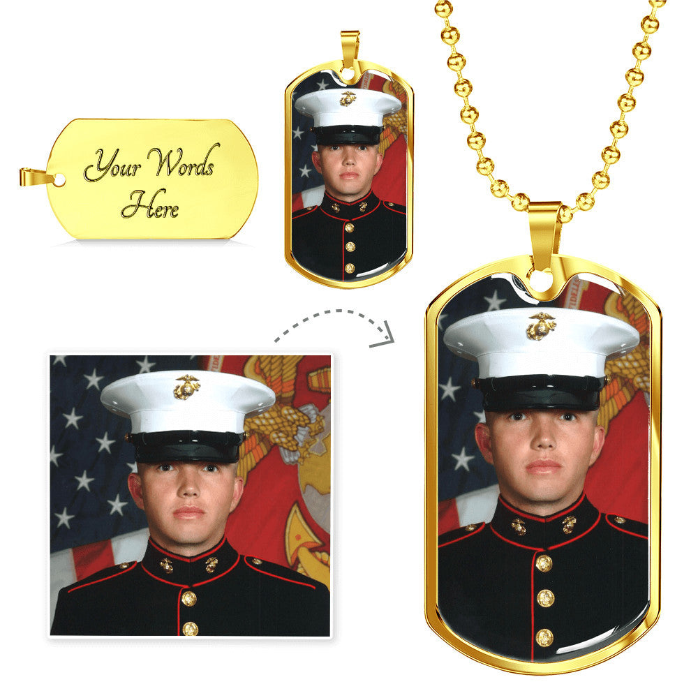 Custom Engraved Dog Tag Necklace